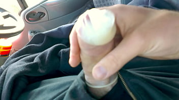 Preview 4 of God And Girl - Public Van Wank and Condom Fill - SlugsOfCumGuy