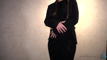 Preview 1 of Elle Enleve Capote Sans Prevenir - beauty in sexy bodycon dress dances slowly - satisfies you with intense blowjob and cowgirl creampie,  business-bitch