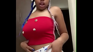 Preview 1 of Serena Hotwife Skirt Fuck - Star spangled tight shorts