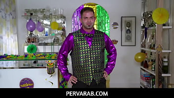 Preview 1 of Melayu Xnxx - PervArab  -  Arab Teen&#039_s First Mardi Gras- Violet Gems