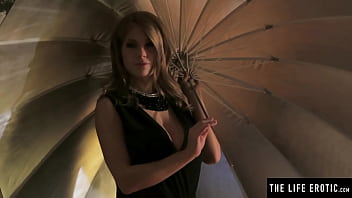 Preview 1 of Hd Buetifull Xxx - Beauty with huge natural tits masturbates in stockings and heels