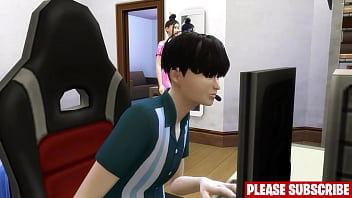 Preview 2 of Dr Xxx Vodse - step Son Fucking Japanese Mom After She Lay Down On His Bed After Reading A Book