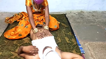 Preview 2 of Saori Hara Awake - Sex with a Indian wife in the middle of the night in a dark yellow sari