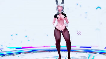 Preview 2 of Fuck On Hotel Hidden Cam - [MMD] HAKU Bunny Suit [Number 9]