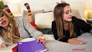 Preview 1 of Boob Pressing And Orgasm - Oh I need a massage so badly - Laney Grey, Khloe Kapri