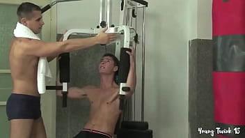 Preview 1 of Huge Boobs And Stockings - Hard Gay Porn After Workout