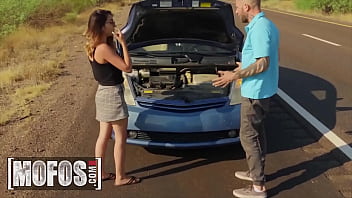 Preview 1 of Family Ponr Video - (Callie Jacobs) Car Broke Down And Luckily For Her (Scott Nails) Passes By Offers Her A Ride - Mofos