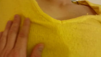 Preview 2 of Jerk Flash For Neighbor - Czech sweater girl with hairy pussy