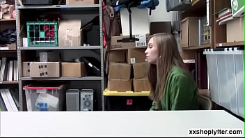 Preview 1 of Harmony Sax - Officer finally fucks Shoplifter Ava