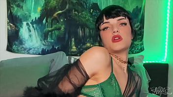 Preview 1 of Dani Daniel Naughty America - (Queen Addie) Grabs A Dildo And Pounds Her Ass With It - Trans Angels