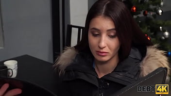 Preview 2 of New Bd Sex Vviddeo - DEBT4k. Teen debt collector is lucky to fuck the sexy nightclub manager