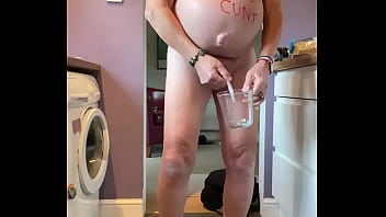 Preview 2 of Tube 8 German 3some Cocking - Having naked wank and drinking my piss