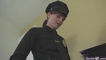 Preview 2 of Virginpork - Shemale cop Natalie Mars is cock sucked
