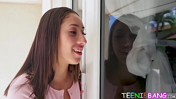 Preview 1 of Son Sleep Mom Xnxxx - Natural tits teen Kira Perez doggystyle banged after BJ