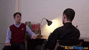 Preview 1 of Dr Ciro6 - Gay religious teen riding priest