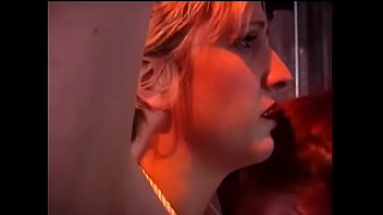 Preview 4 of Thanjavur Girl Sex - Redhead mistress in leather black suit ties up busty whore and whips her