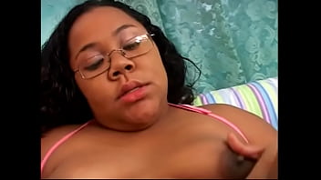 Preview 1 of Shanjan Indian Gril - Pretty overweight ebony chick Bonnie Blaze rides big black cock at home on the sofa