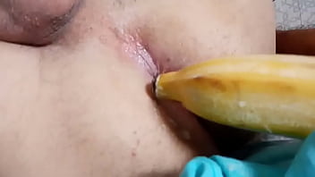 Preview 1 of Home Alone Mom Rape By Step Son - Brincando com a banana