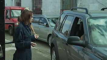 Preview 1 of Tatiana Petrova Fuck - Farrah Fox Fucks A Mechanic While Two Hot Chicks Watch In The Background