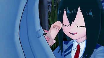Preview 1 of Gay Hasthmuthun - Deku fucks Tsuyu Asui,  cums in her tight pussy,  My Hero Academia hentai. Plus Ultra!