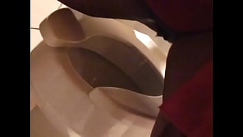 Preview 2 of Cute Hot Masturbation On Bed - Busty ebony chicks with big asses take turns pissing in the toilet and filming