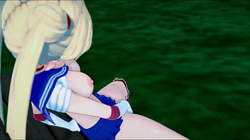 Preview 3 of Great Booty Cecilia Lacroix - Sailor Moon masturbating in the park at night. Uncensored Hentai.