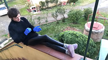 Preview 1 of Xxx Video Pono Nina Porno - Smoking fetish in leather pants ️️️
