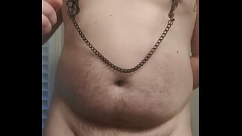 Preview 1 of Desei X Vidio Indin - Fat boy playing with clamps for