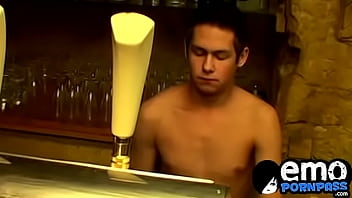 Preview 3 of Staring Into Camera - Hairy cock teenager Cristian sprays warm and sticky cum solo