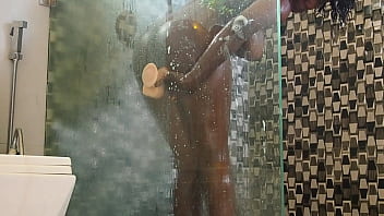 Preview 1 of Code Of Honor Xxx Trailer - Hot Ebony Milf tries her new toy in shower and gets caught