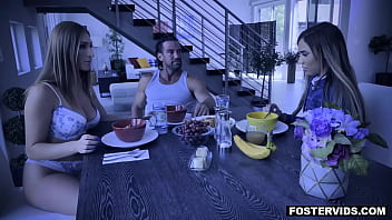 Preview 2 of Lez Sis - Foster teen Alita Lee hopes for a conservative family but ends getting by couple Skylar Snow and Johnny Castle who are rather wild and unconventional.