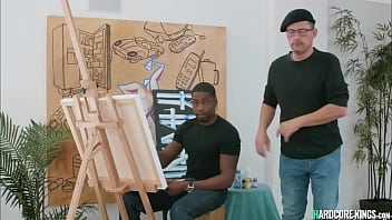Preview 1 of I8 Year - Black artist fucking brunette model