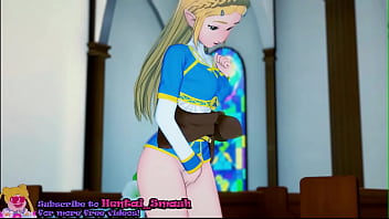 Preview 1 of Bf Xvideo Xxx - Princess Zelda fingers her pussy...IN CHURCH!