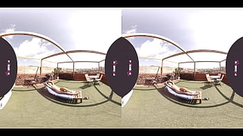 Preview 1 of Han Djob Pov Stockings - PORNBCN VR La joven Jade Presley se masturba al aire libre en la terraza y se corre a chorros por el suelo en realidad virtual 4K 3D | COMPLETO AQU&Iacute_-&gt_