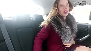 Preview 1 of Armoni Minor - Cute Bitch Jerks Off Wet Pussy During Taxi Ride - Fetish