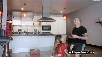 Preview 1 of Kortney Kane Boobs Sucking - Switching from video game to inked gfs pussy