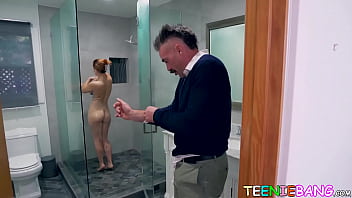 Preview 1 of Girls Sub - Redhead Sloan Harper blows her stepdad before pounding