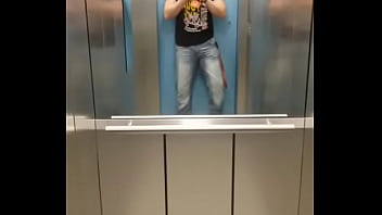 Preview 1 of Today S Special Is Cock - Me wanking in the Lift cumshot big cock