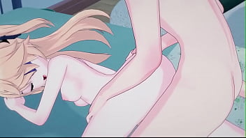 Preview 4 of Xxxporn Vidos - Fischl sucking dick before getting fucked missionary,  Genshin Impact Hentai.