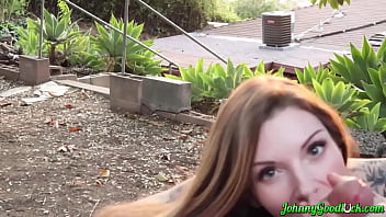 Preview 3 of Xxx Rough Girl - JOHNNYGOODLUCK Tattooed Babe Penny Archer Fucked Outdoor