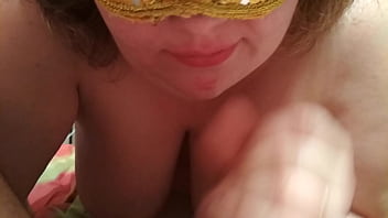 Preview 4 of Ramen Xxx Video - Closeup blowjob,  BBW loves to suck cock