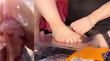 Preview 3 of Indian Hijar Fuck - Foot Worship &amp_ Trampling Cumshot Sissy Licks Cum of Mistress&#039_s Feet