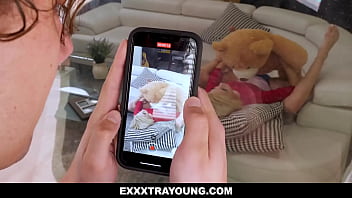 Preview 3 of Mom Repa Son Xxx - Teen Sia Lust is so fucking horny that she is having sex with a teddybear! But after all Sia prefers the real thing as is happy to fuck Michael Swayze