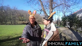 Preview 1 of Xxx Be Video Kam - Easter Egg Hunt Ends With Katy Rose&rsquo_s Tits Bouncing!