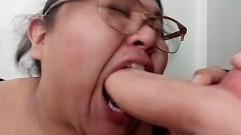Preview 2 of Tonu Xxx Videos - length and girth throat training with 2dildos dees deesdeepthroat SPitty GAG training