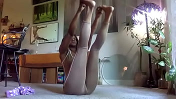Preview 1 of Xxxxxxxvbabav - Yoga with Ginger MoistHer - Grab your toes and open those legs! (with me). Pussy balance?  Ass precise,  Ass Possible