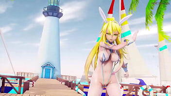 Preview 2 of Japanis Bigg Ass - MMD R18Marine Bloomin