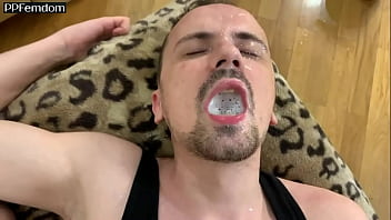 Preview 4 of Mom His Son Sleeping - Pervert Stepmom and girl Spitting On &#039_s Mouth - Full of Saliva (Preview)