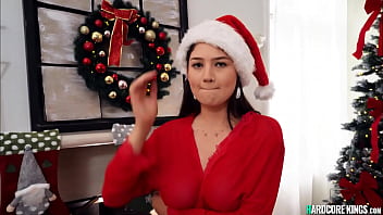 Preview 1 of Cutie Sex Xxxfrance - Natural big tits babe fuck on Christmas
