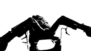 Preview 3 of Private Com School - Latex Catsuit,  Rubber Gimp,  Leather Sex - Medical Chair.Black and White.11DeadFace